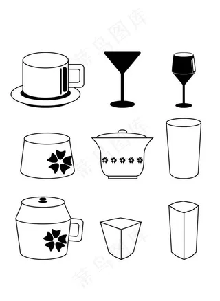 杯子矢量图图片