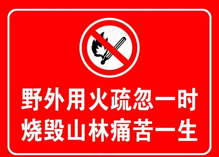 护林防火警示牌图片(4000x3000)psd模版下载