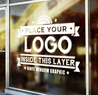 橱窗玻璃logo样机图图片 橱窗玻璃logo样机图图片