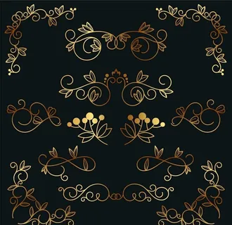 金色欧式花纹图片