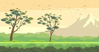 山野田园插画图片