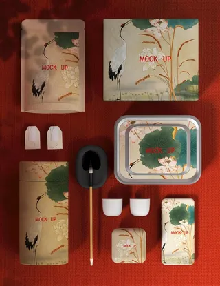 中国风礼盒样机图片