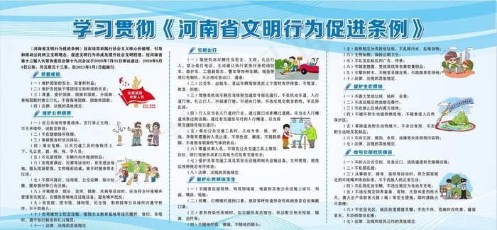 河南省文明行为促进条例1图片cdr矢量模版下载