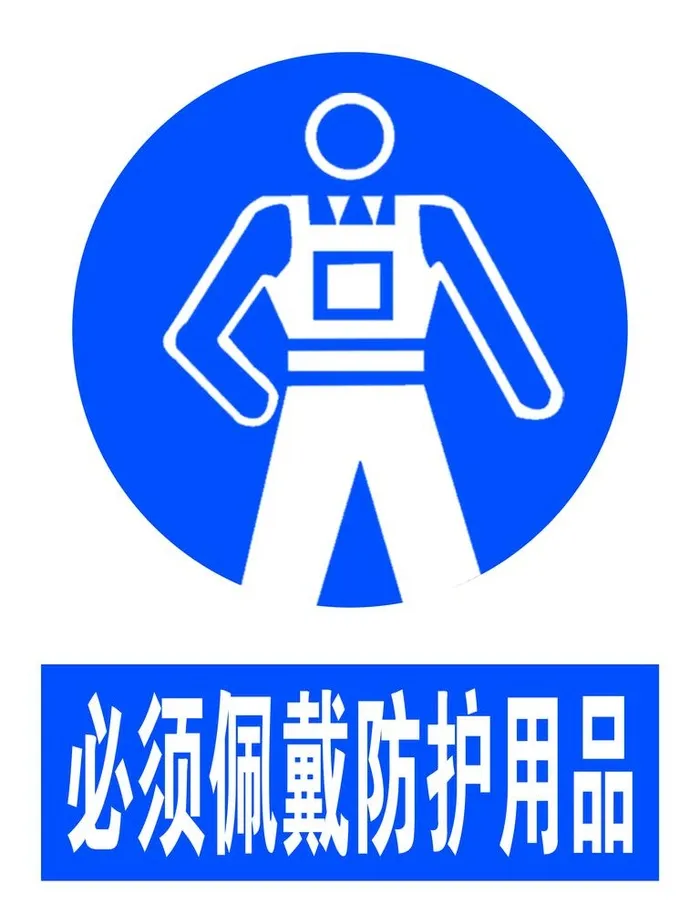 必须佩戴防护用品图片(3548x4730)psd模版下载