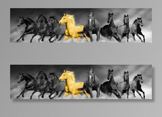 八骏图马到成功一马当先图片