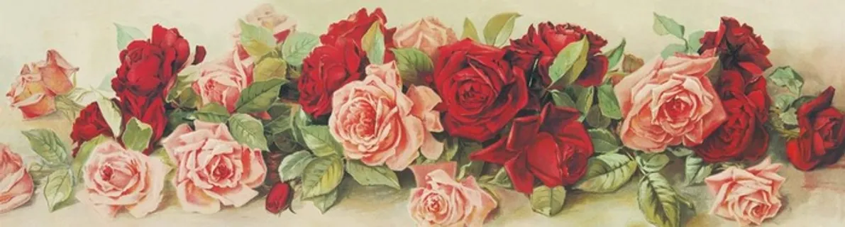 长款鲜花装饰画图片