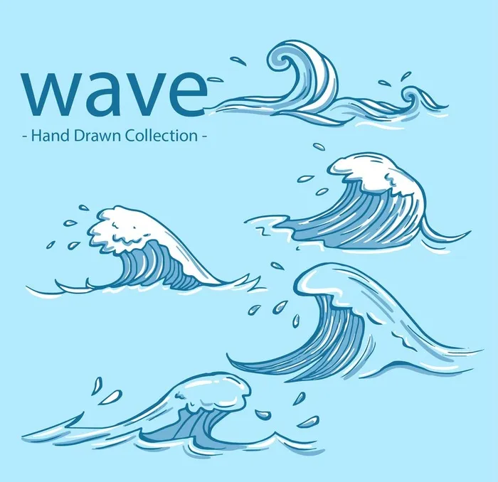 海浪 波浪 波纹图片ai矢量模版下载
