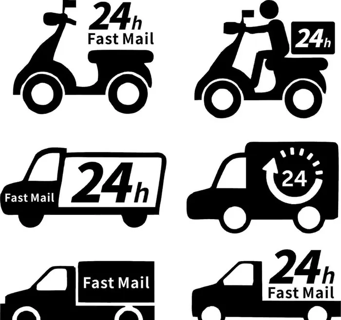 快递车图片cdr矢量模版下载