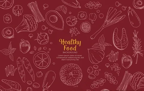 手绘食材速写背景底纹图片 手绘食材速写背景底纹图片