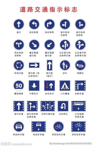 交通指示标志合集图片