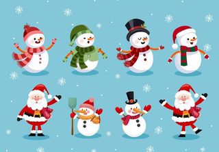 圣诞雪人图片