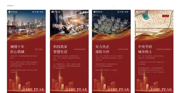 地产丽屏展架  图片ai矢量模版下载