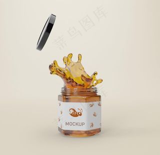 蜂蜜瓶样机图片