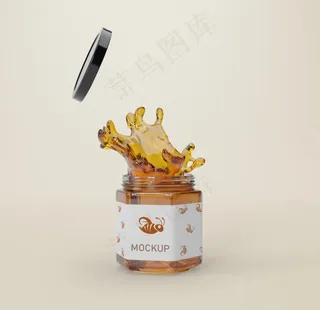 蜂蜜瓶样机图片