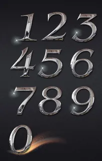 不锈钢金属数字-银色 图片