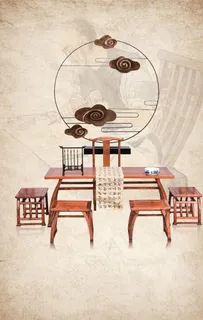 中式家具海报图片