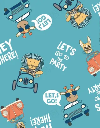 卡通印花图案图片