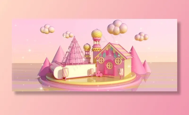 C4D背景图片psd模版下载