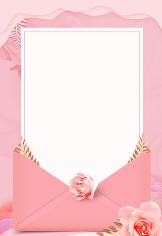 女神节粉色剪纸玫瑰背景图片