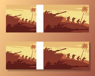 军人战士剪影图片