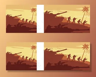 军人战士剪影图片