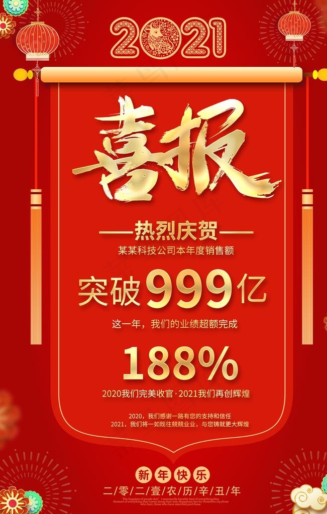 喜报图片psd模版下载