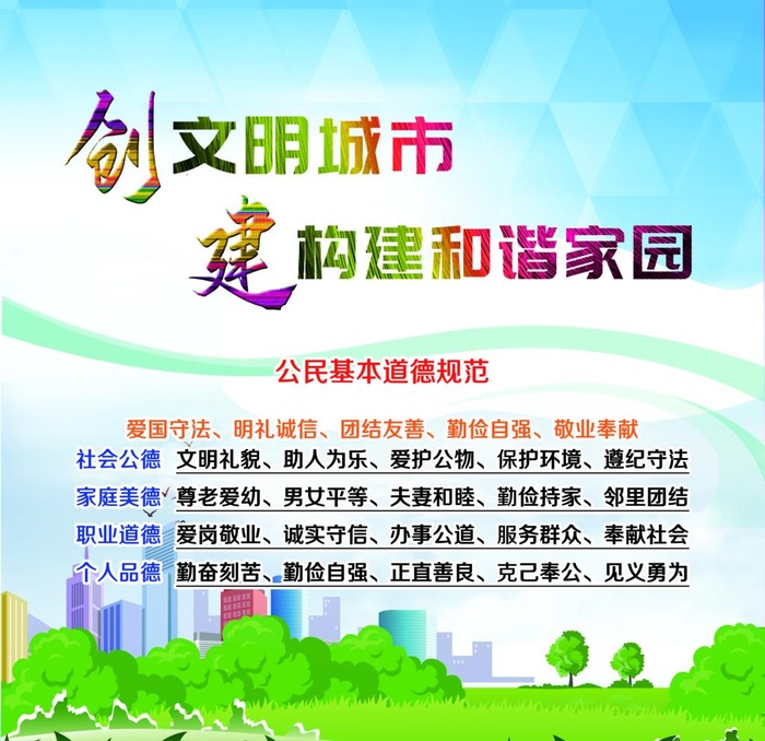 创城 文明城市 绿色低碳 和谐图片