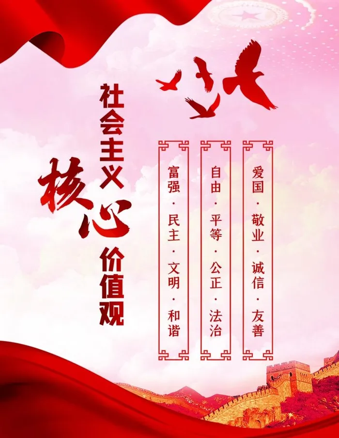 *核心价值观图片(1701x2267)psd模版下载