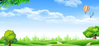 蓝天白云树木展板图片