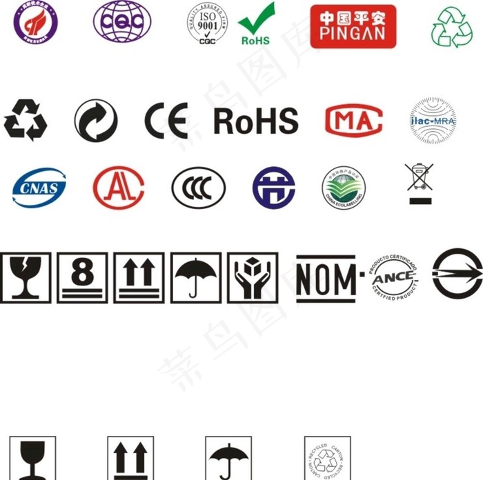 外箱 标志图片cdr矢量模版下载