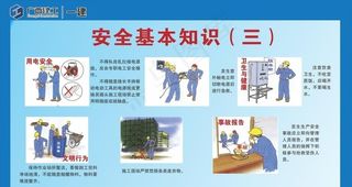 工地安全 基本知识海报展板图片