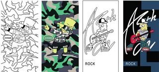 潮版辛普森鞋卡通矢量手机壳图案图片