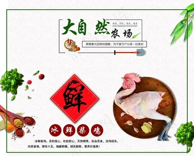 冰鲜鸡海报图片