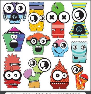 卡通小怪物怪兽图片