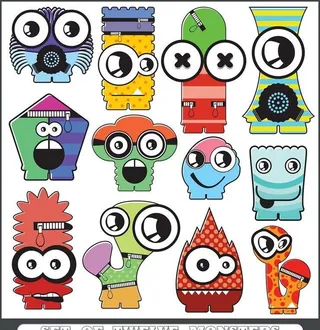 卡通小怪物怪兽图片