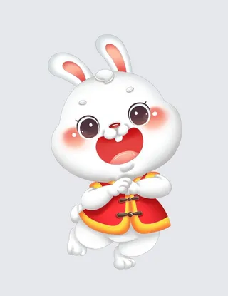 兔年兔子插画图片