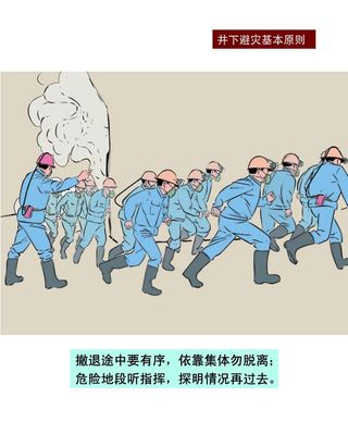 矿井事故避灾原则图片