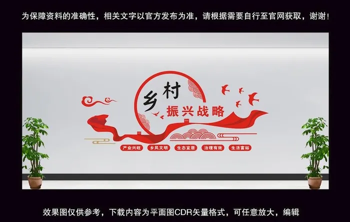 乡村振兴文化墙图片cdr矢量模版下载