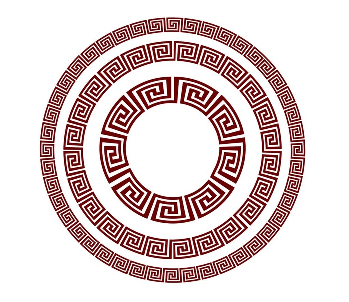 圆形回纹边框图片