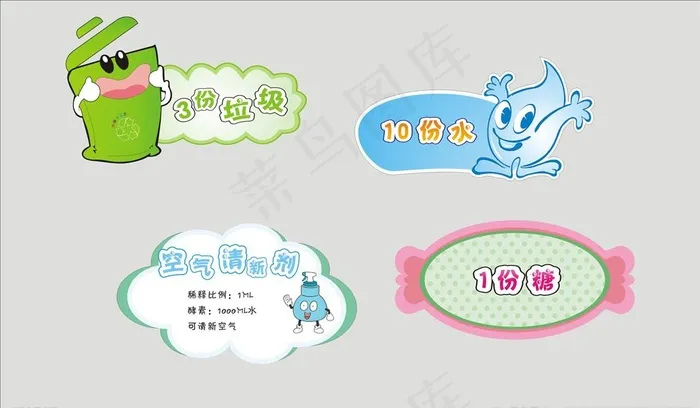 卡通标识标牌图片cdr矢量模版下载
