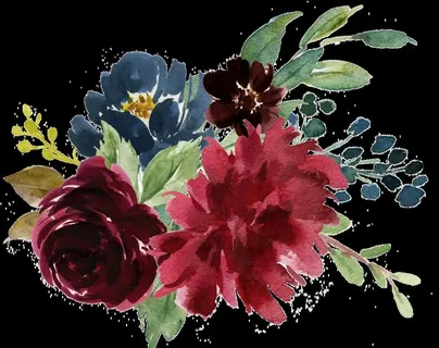 水彩花 免扣 PNG图片 水彩花 免扣 PNG图片