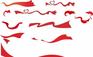 红色飘带 飘扬图片