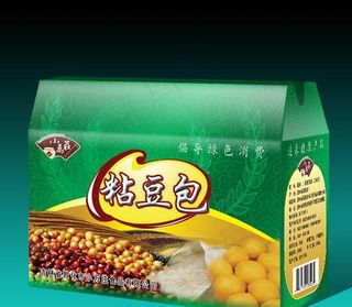 粘豆包食品包装箱（展开图）图片