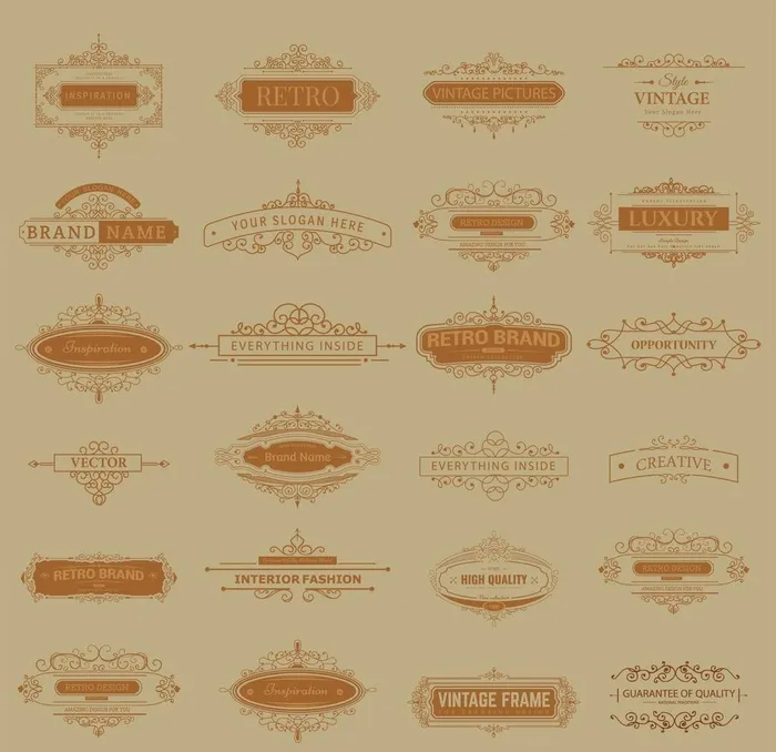 欧式花纹图片ai矢量模版下载