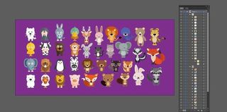 各种可爱卡通小动物矢量图案图片