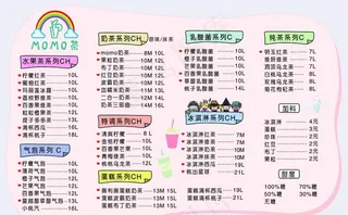 奶茶店网红点单海报图片