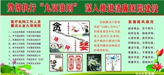 九项准则 清廉医院图片