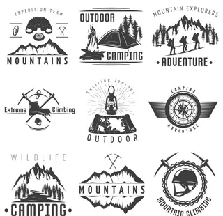 欧式风景图形徽章logo图片