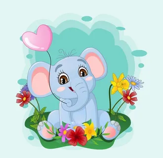 可爱卡通象 图片