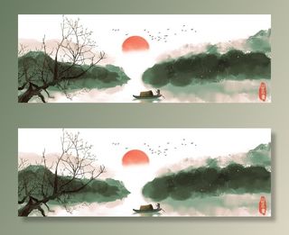 水墨画背景  图片